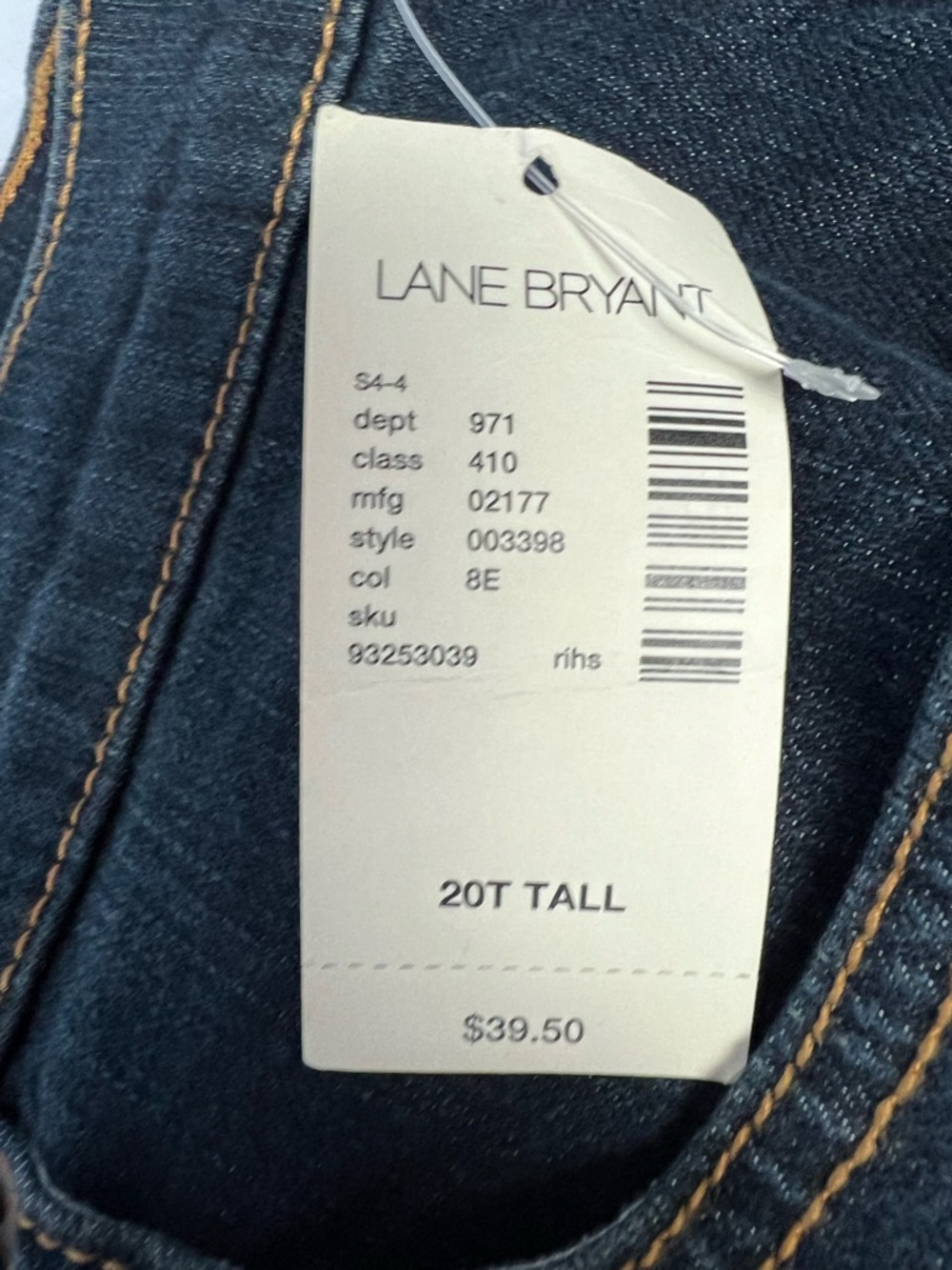 NWT Venezia Lane Bryant Stretch Flare Blue Jeans Size 20 Tall - Picture 8 of 12